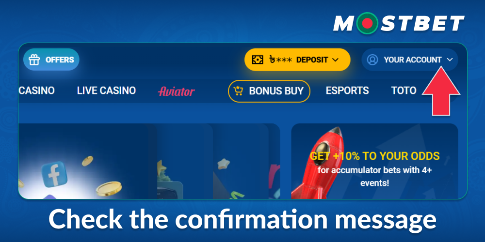 Get Confirmation at Mostbet BD