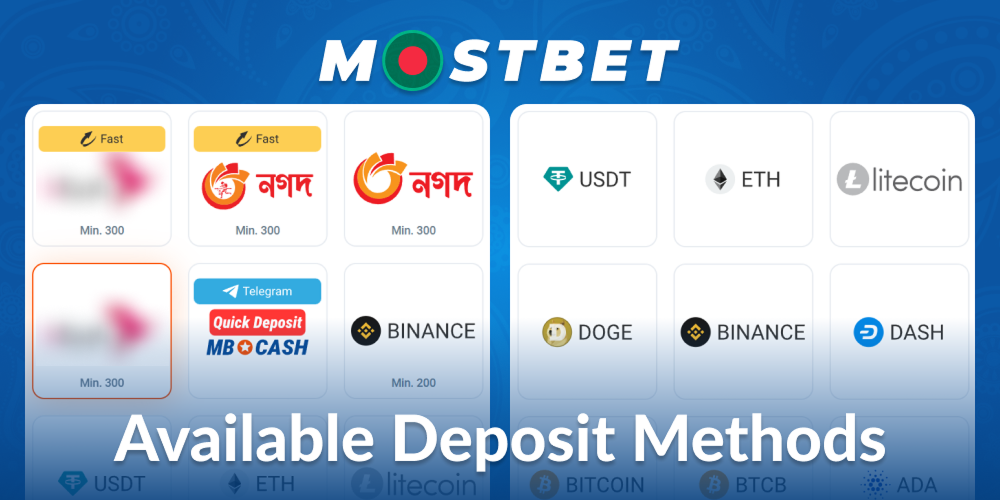 Top up your balance in Mostbet Bangladesh